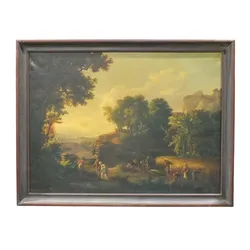 Large 19th C. Continental School Oil / Canvas