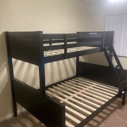 Twin/full bunk bed. Available in espresso & white. Assembly required. Assembly not included. Tax included. Free local delivery. $350 bunk bed only. $5