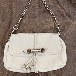 Gucci Croisette Bamboo Bag White