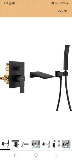 Waterfall mounted bathtub faucet with hand shower new in box pick up in pomona $100