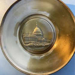 Bates And Klinke Inc. Vintage Brass Souvenir Plate