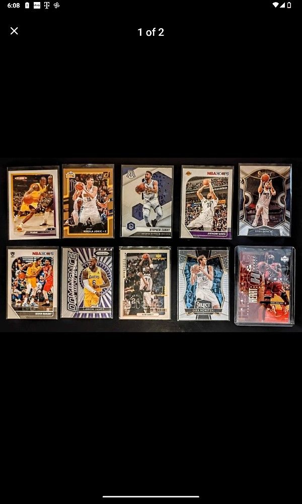 NBA Michael Jordan Kobe Bryant LeBron James And All Time Legends 10 Card Lot