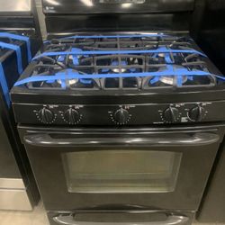 GE Used 5 Burners Gas Stove In Black Working Perfectly 4 Months Warranty 