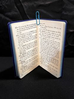 Vintage 1950,s Era Masonic Ritual Coded Book Freemason Cipher Small Pocketbook