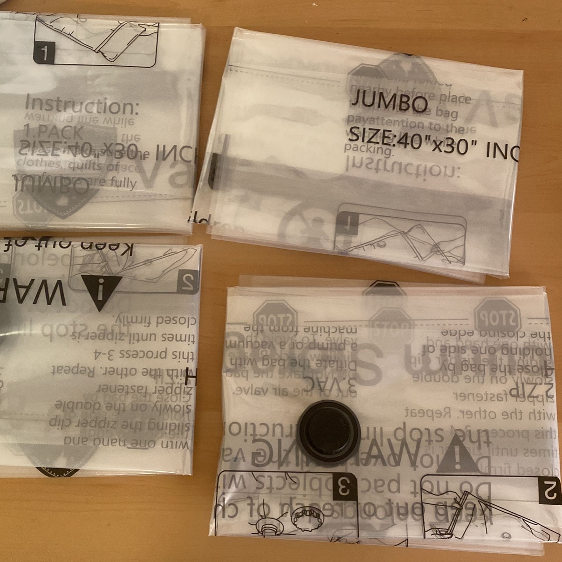 New jumbo Vacuum Sealed Storage Bags.