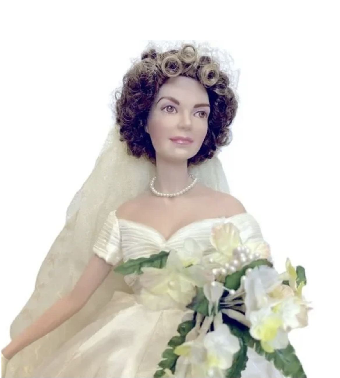 Franklin Heirloom Jacqueline Kennedy Porcelain Wedding Gown Doll