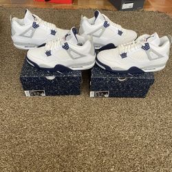 Air Jordan 4 Retro Midnight Navy Size 11 & 12