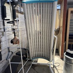Stand-Up And Lay Down Option Tanning Booth + Massage Table – Salon Equipment