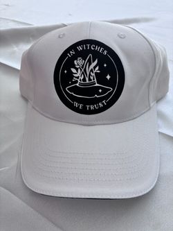 In Witches We Trust Halloween Baseball Cap – White