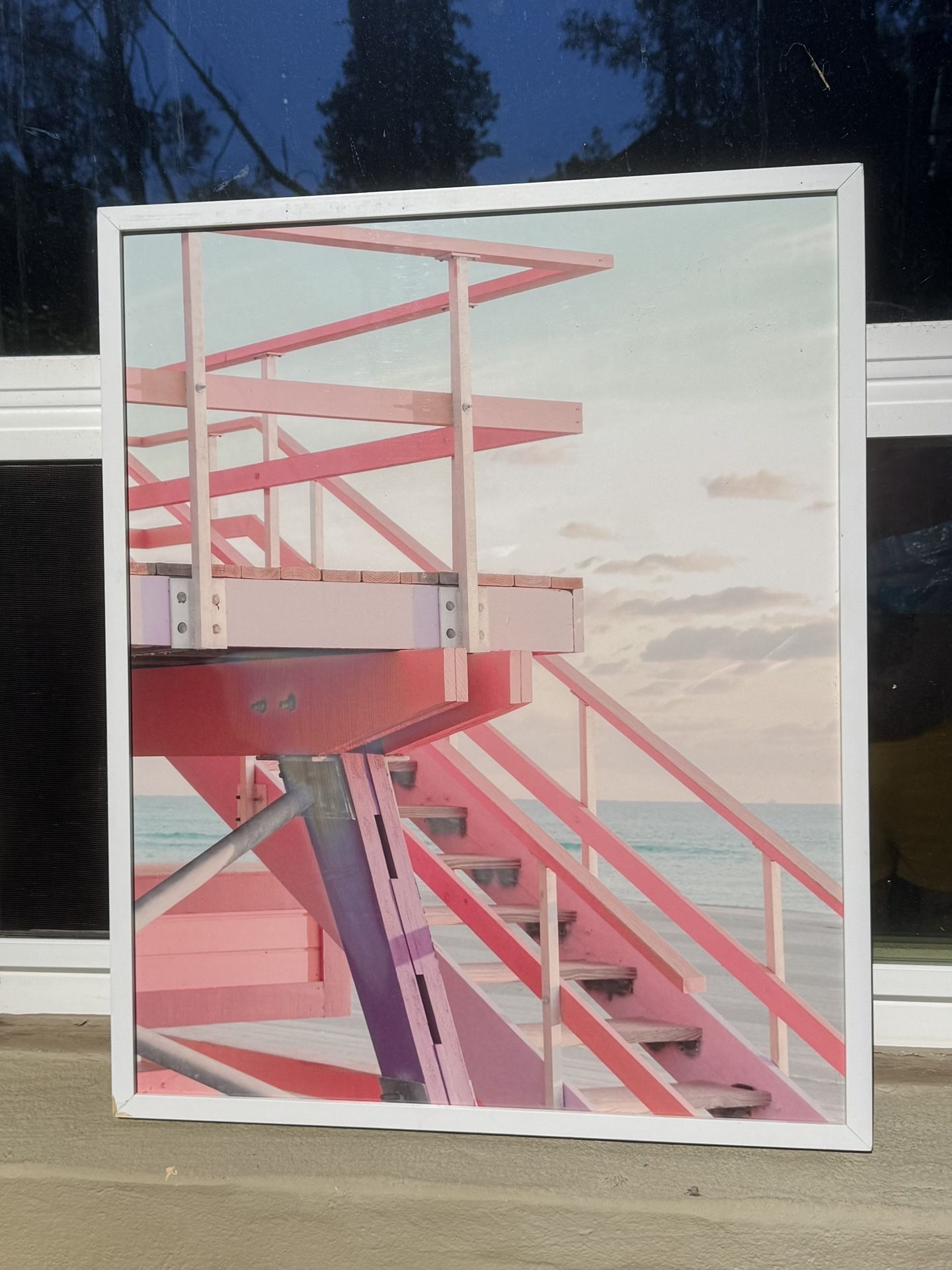 Framed Beach Stairway Art – 25x32”
