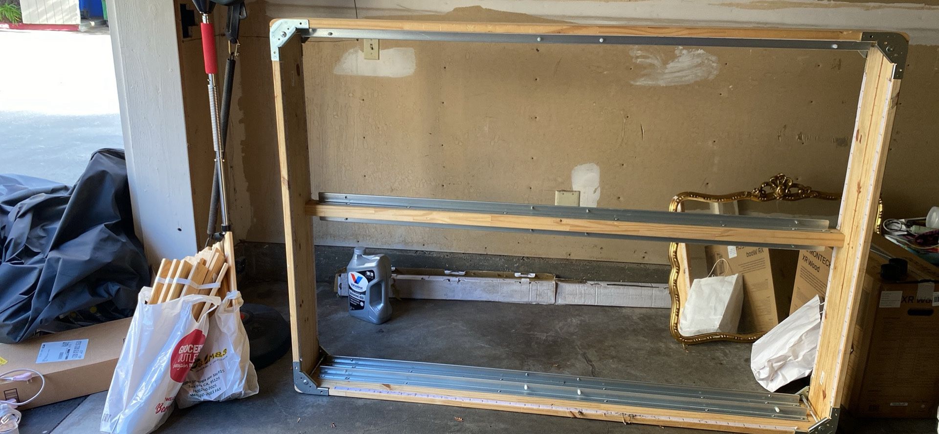 Metal and Wood Bed Frame