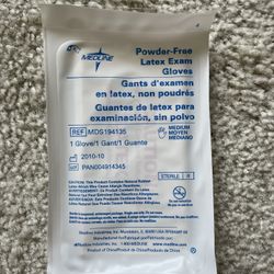 New! 55 Medline Exam Gloves Powder-free Latex Sterile One / Pouch Medium R MDS194135
