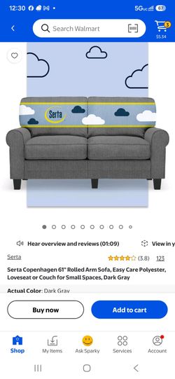 Serta love seat NAVY BLUE