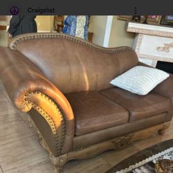 Italian Leather Sofa And Loveseat