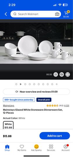 2 Dinnerware Sets for $15