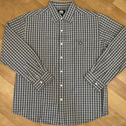 Ecko Unlimited Plaid Button-Up Woven Shirt Mens Size Large Y2K Vintage Shirt