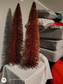 LABOR DAY SALE 2, 36" red and gold sequin trees