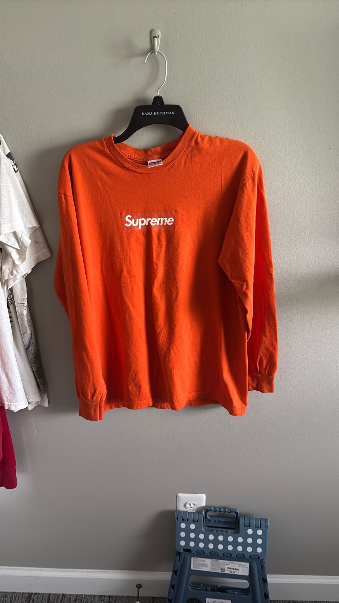 Supreme Orange Long Sleeve Box Logo Authentic
