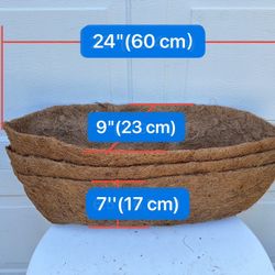 New 3-24"wall-mounted flower pots with coconut palm mats