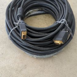 approx 70 Ft Of VGA MALE/MALE TRIPLE SHIELDED CABLE NO FERRITES NICKEL PLATED
