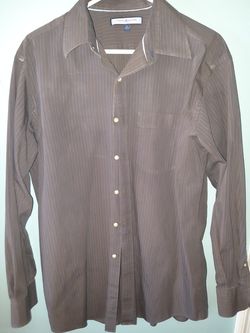 TOMMY HILFIGER Ithaca long sleeve Striped Collared Men's Button Up Size Large