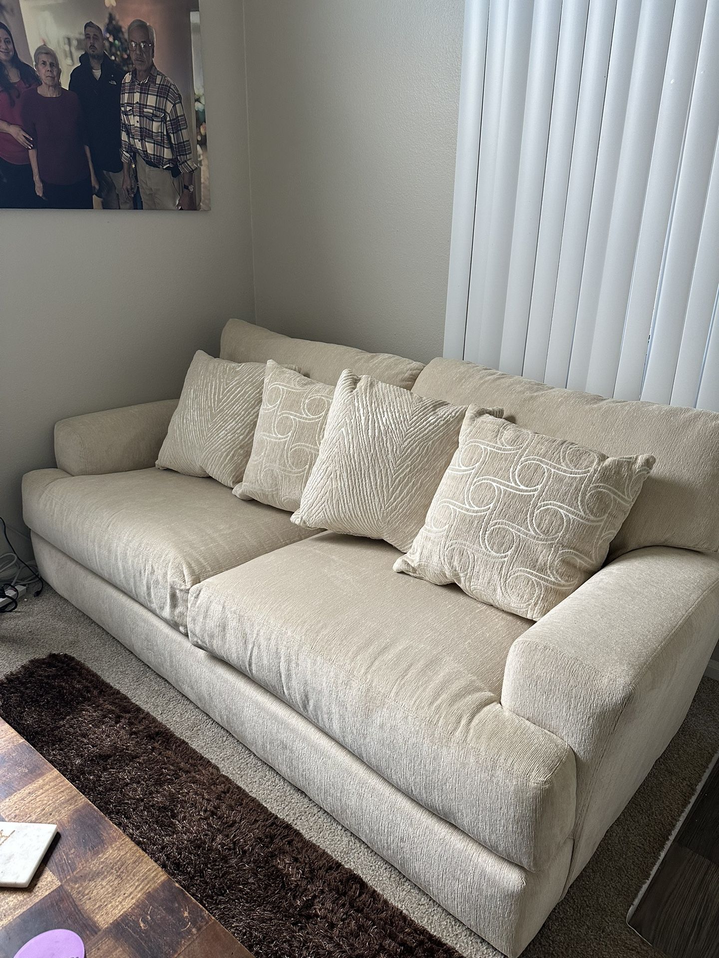 Couch, Oversized Chair And Ottoman Like new