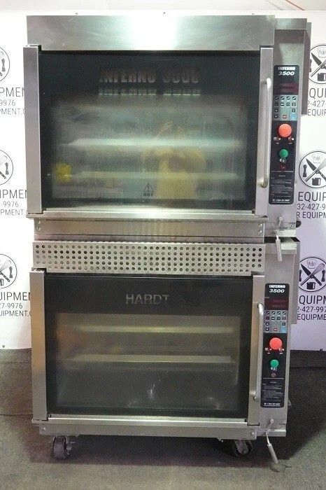 HARDT DOUBLE STACKED NATURAL GAS COMMERICAL ROTISSERIE INFERNO 3500 (80 chicken capacity)