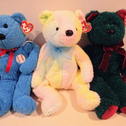 Retired Ty Beanie Buddies--Teddy Bear Trio $15 each