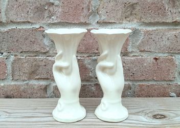 Vintage USA Ceramic Hand Vases