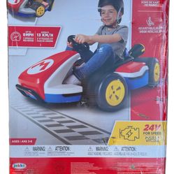 Super Mario Kart Deluxe Kids Ride On 24V Battery Powered Electric Car To