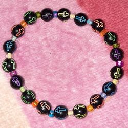 CUSTOM MADE COLORFUL CROSS STRETCH BRACELETSQ10