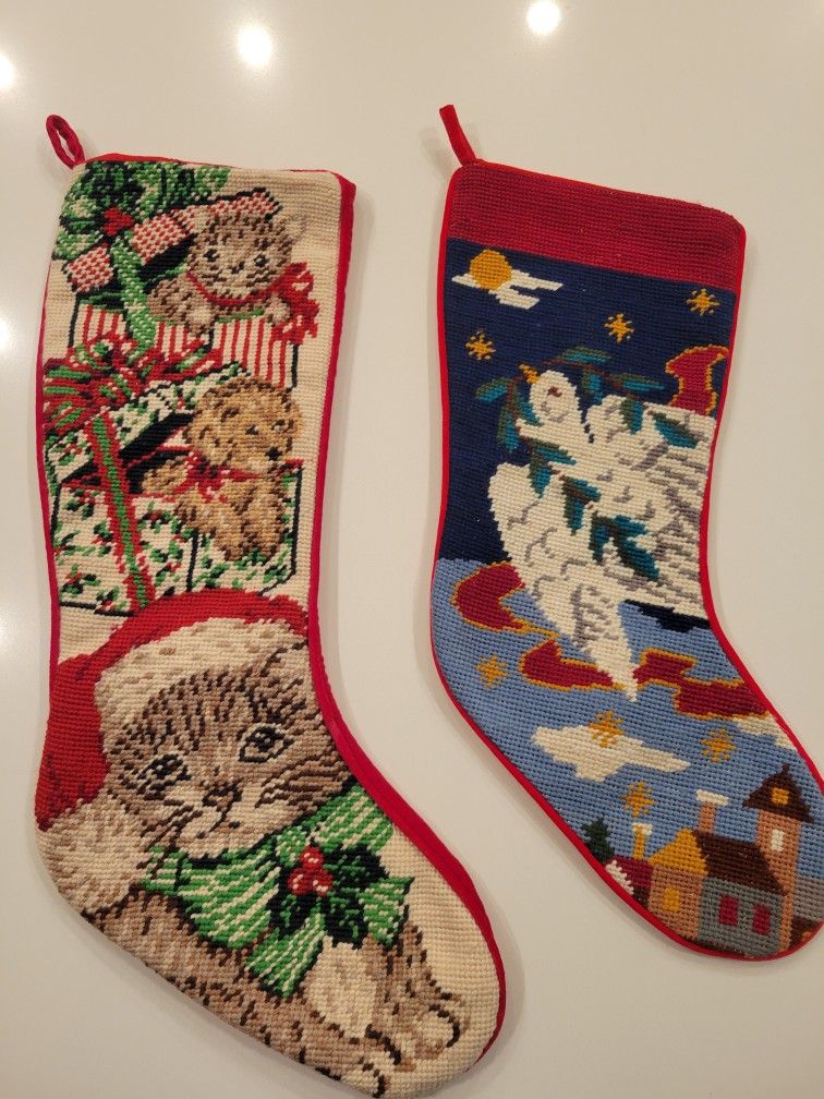 Needlepoint Christmas Stocking