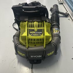 Like New Ryobi 40V Lithium Battery 625 CFM - 125 MPH Backpack Blower