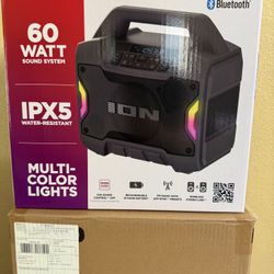 ION Audio Game Day™ Primetime Portable Bluetooth Speaker with Lights and FM Radio, Black