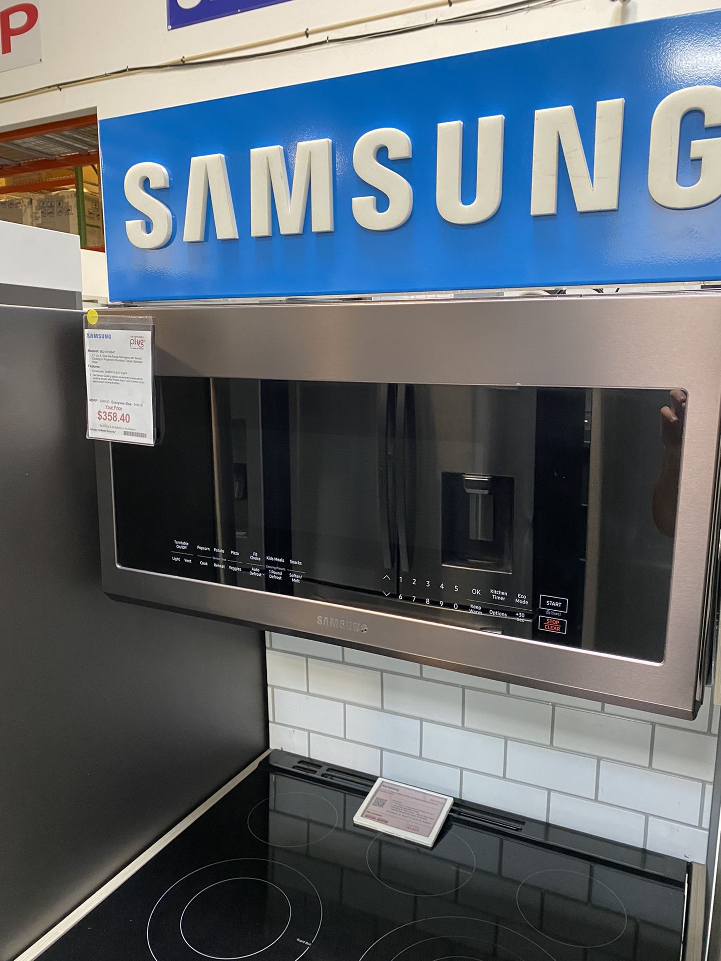 Samsung Tuscan Stainless Steel 2.1 Cu. Ft. Over-The-Range Microwave With Sensor Cooking