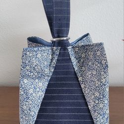Wrist Bag, Denim& Cotton. 