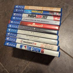 Bundle Lot Of 10 PS4 Games 