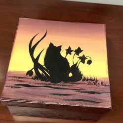 Hand Painted Cat Box 