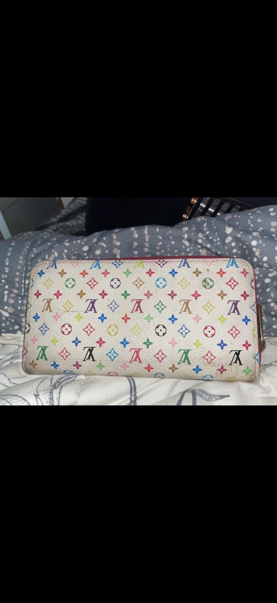 Louis Vuitton Multicolor Zippy Wallet – White Monogram, Pink Interior