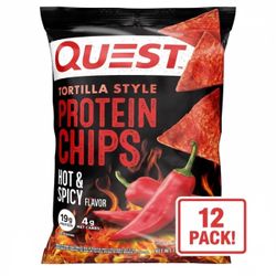 Quest Protein Chips – Hot & Spicy (12-pack case) - 2 Boxes