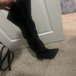 Black High Heel Boots 