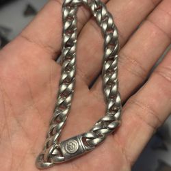 Silver Cuban Bracelet 7.5” 