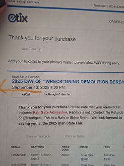 State Fair Admussion Wuth Demolition Derby