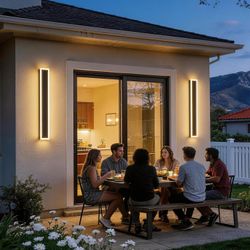 2 Pack 57.4inch Modern Led Outdoor Wall Light, 3000K Lights - IP65