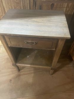 Mid-Century Modern Wood Nightstand