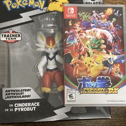 Pokémon Select Cinderace Figure Bunny Tournament DX Nintendo Switch Game Toy Fir