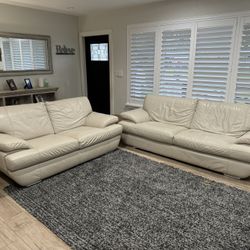 White Leather Couches