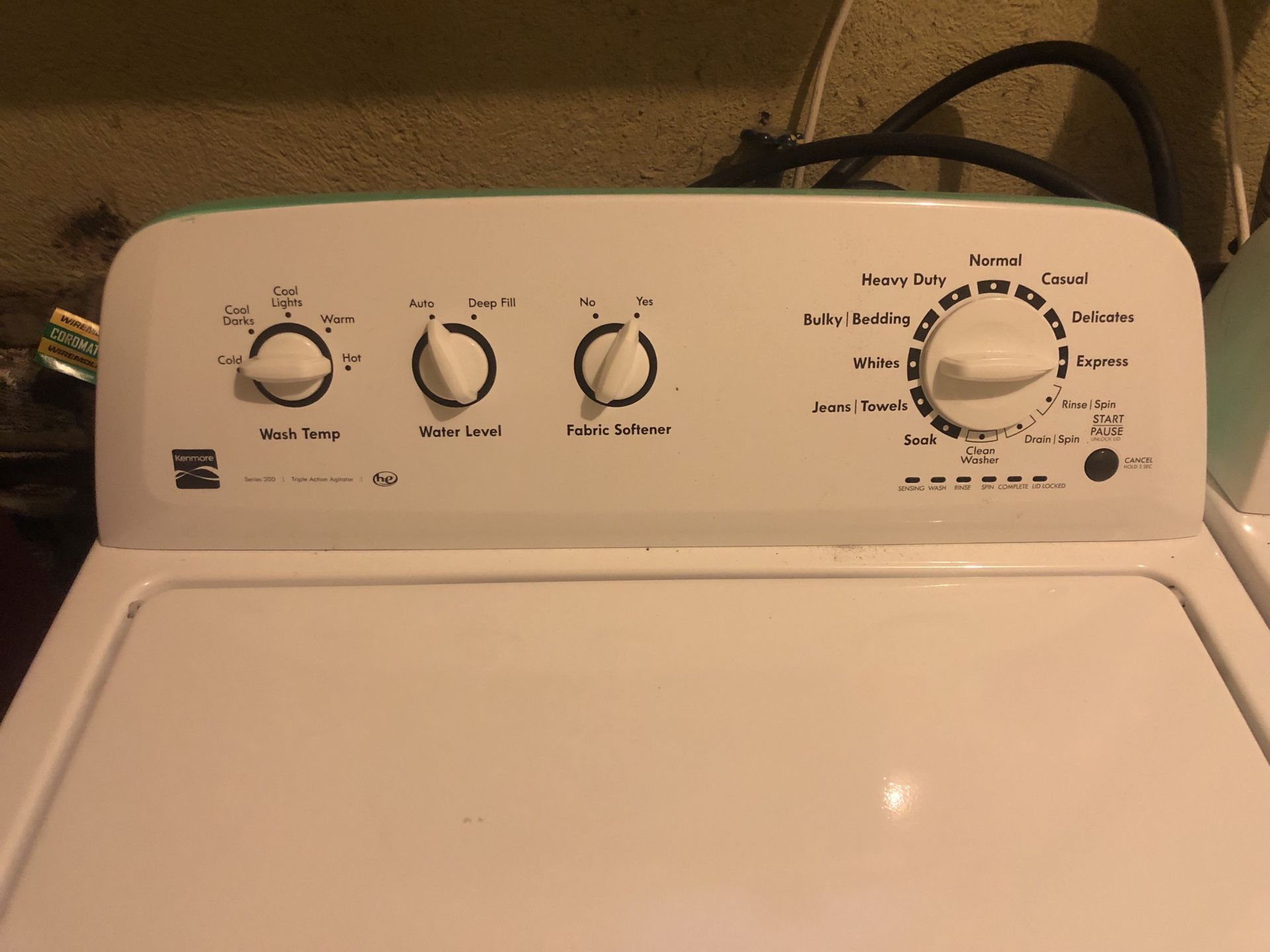 New kenmore top loader washer (white)