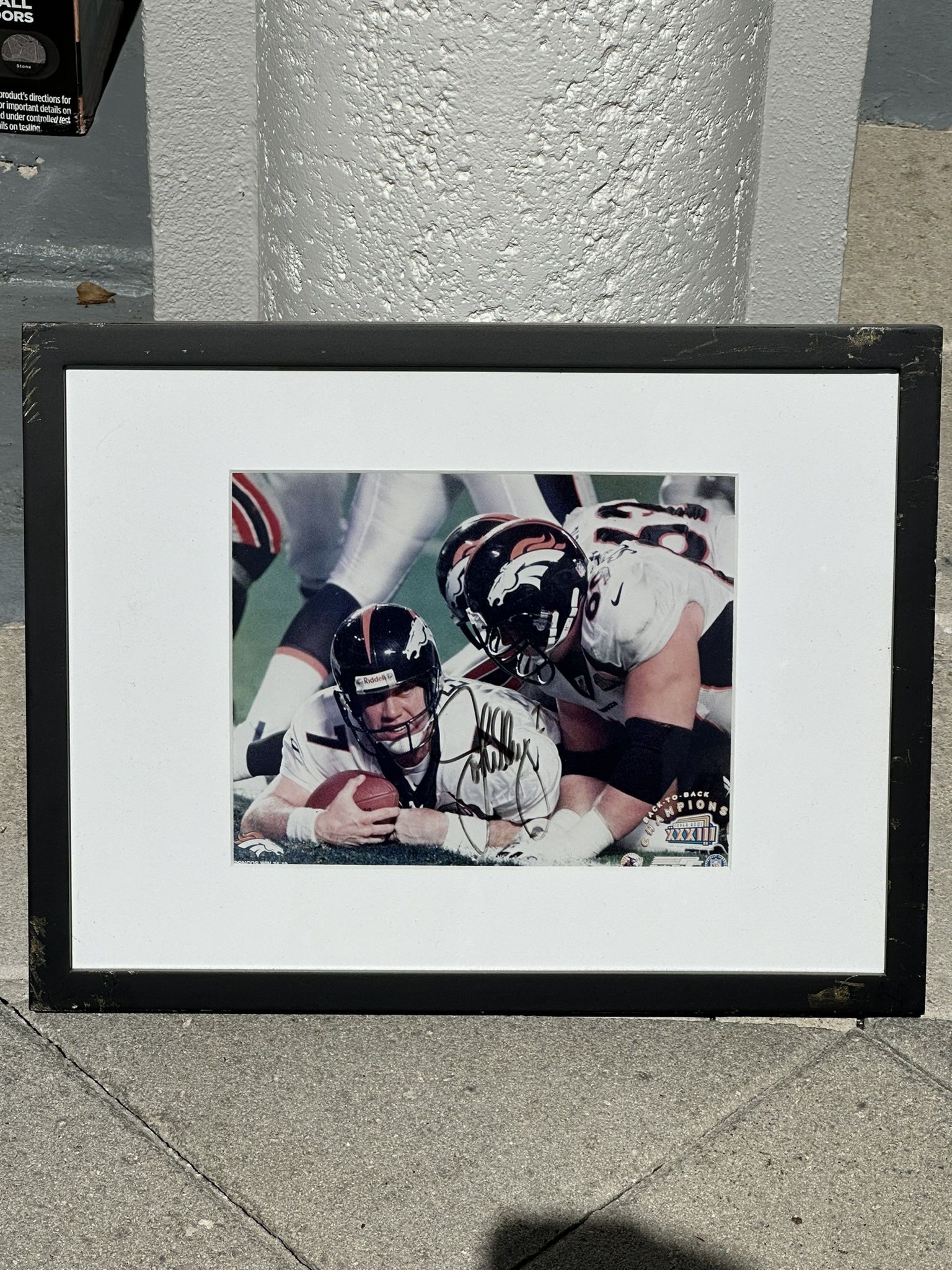 Framed Football Photo  Signed  Art 