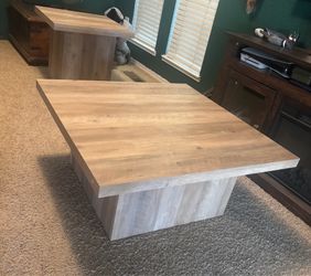 New coffee table and end table from Living Spaces